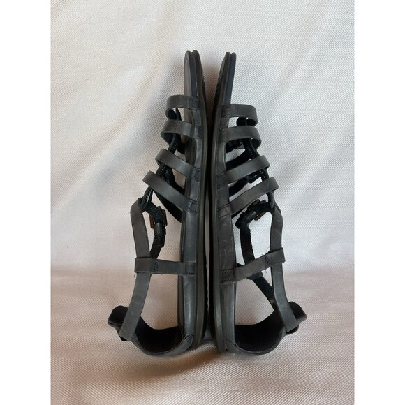 Ecco Gray Gladiator Flat Sandals, Open Toe, Covered Heel, Buckles Women  39/ 9 - Picture 7 of 12